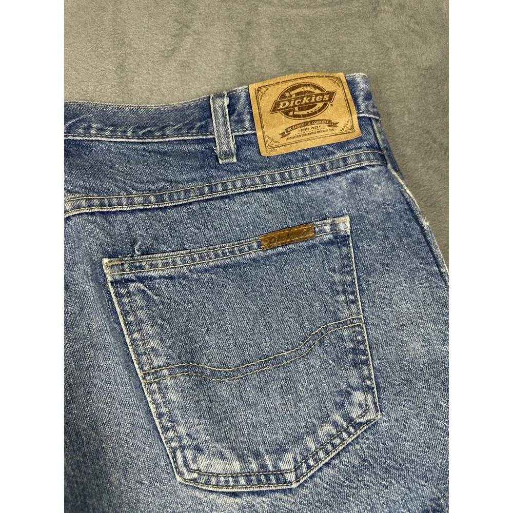 VTG 90s Y2K Dickies Carpenter Jeans Mens 38x30 Blue Denim Workwear Utility Pants